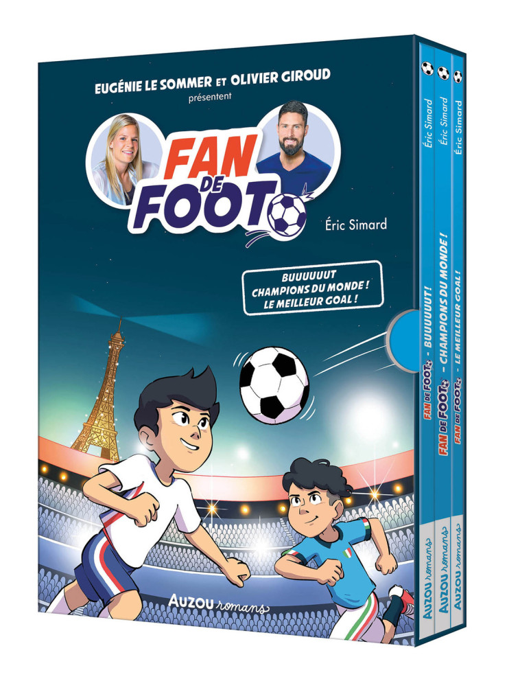 COFFRET BIBLIOTHÈQUE 2 - FAN DE FOOT - TOMES 4 À 6 - Éric Simard, Karim Friha - AUZOU