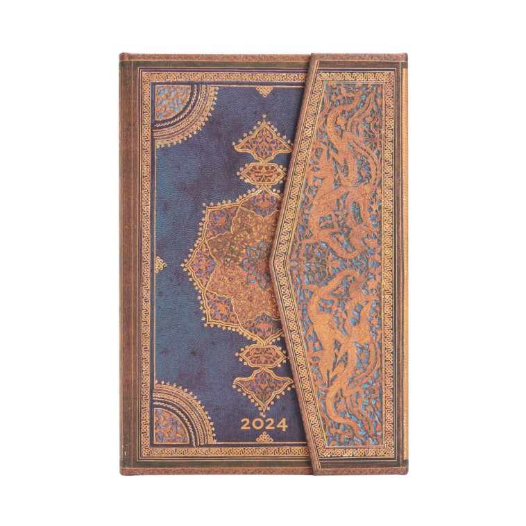 AGENDA 2024 SAFAVID INDIGO MINI 1 SEM SUR 2 PAGES HOR - DF0562-9 - PAPERBLANKS