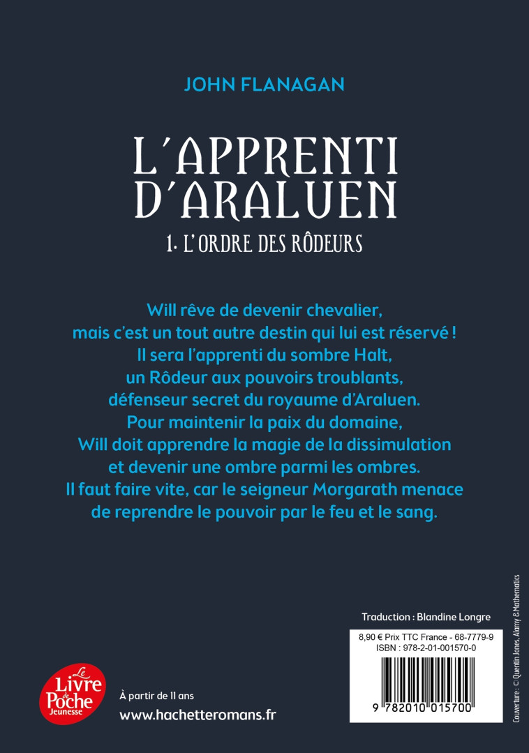 L'APPRENTI D'ARALUEN T1 L'ORDRE DES RODEURS - FLANAGAN JOHN - POCHE JEUNESSE