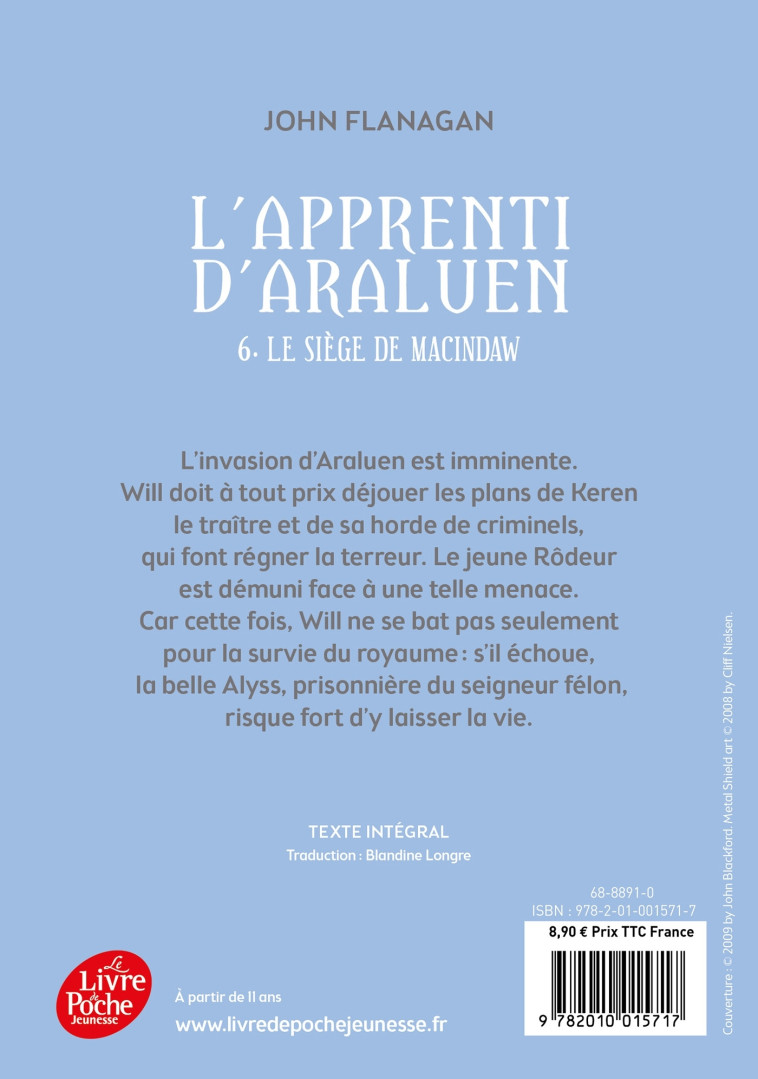 L'APPRENTI D'ARALUEN T06 LE SIEGE DE MACINDAW - FLANAGAN JOHN - POCHE JEUNESSE