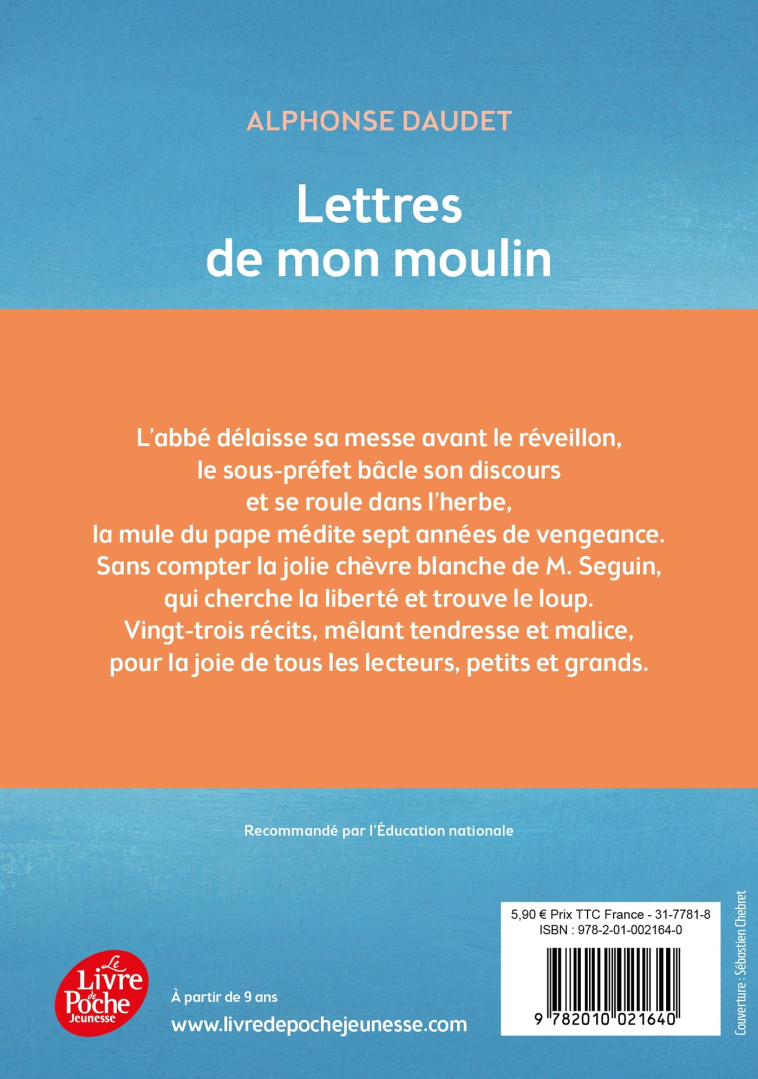 LETTRES DE MON MOULIN - TEXTE INTEGRAL - DAUDET/CHEBRET - POCHE JEUNESSE