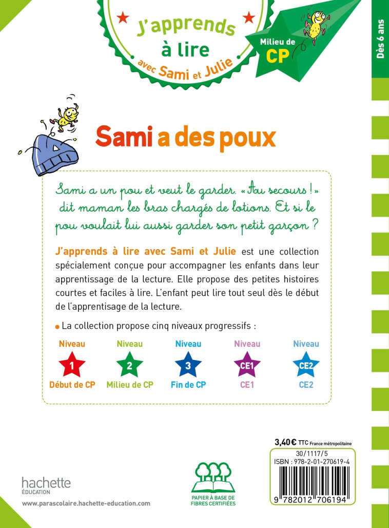 SAMI A DES POUX CP NIVEAU 2 - LAMARCHE/BONTE - HACHETTE EDUC