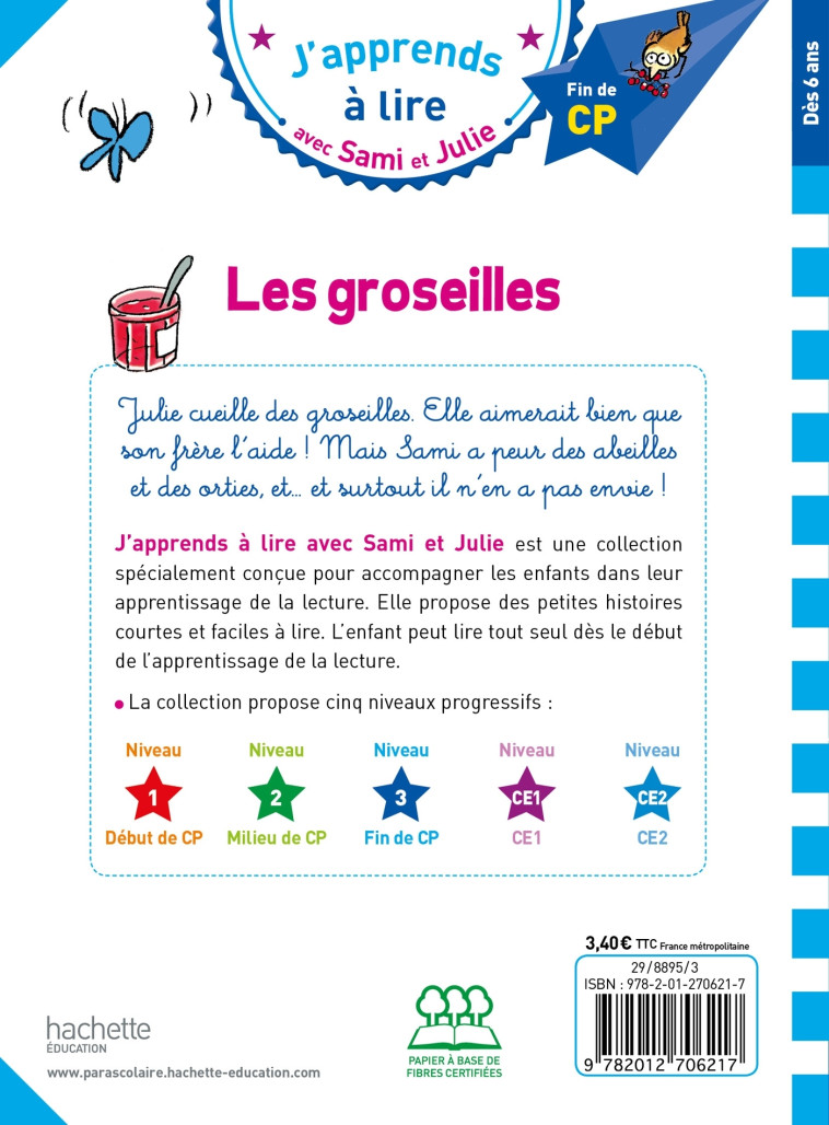 LES GROSEILLES CP NIVEAU 3 - MASSONAUD/BONTE - HACHETTE EDUC