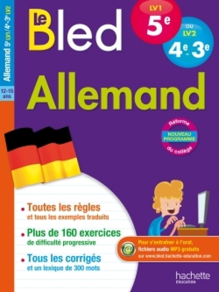 CAHIER BLED ALLEMAND NIVEAU A2 : 5E LV1 / 4 E-3E LV2 - DESPAS M-C. - HACHETTE EDUC