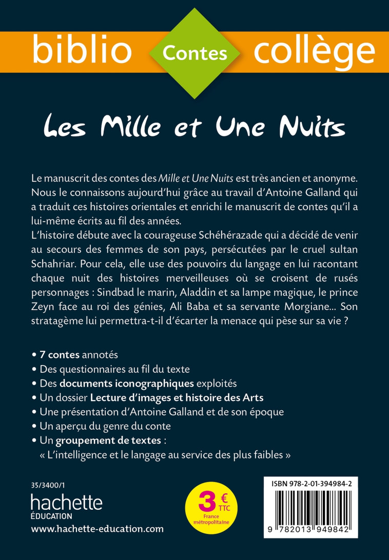 LES MILLE ET UNE NUITS - MENEU CECILE - HACHETTE EDUC