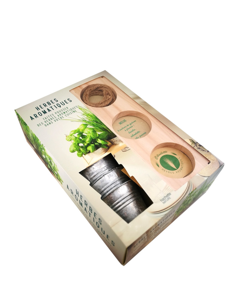 COFFRET HERBES AROMATIQUES - FAITES POUSSER DES HERBES AROMATIQUES DANS VOTRE CUISINE - XXX - HACHETTE PRAT