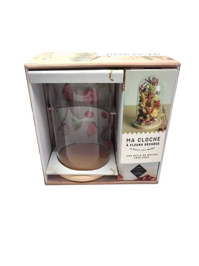 COFFRET MA CLOCHE DE FLEURS SECHEES - A FAIRE SOI MEME - XXX - HACHETTE PRAT