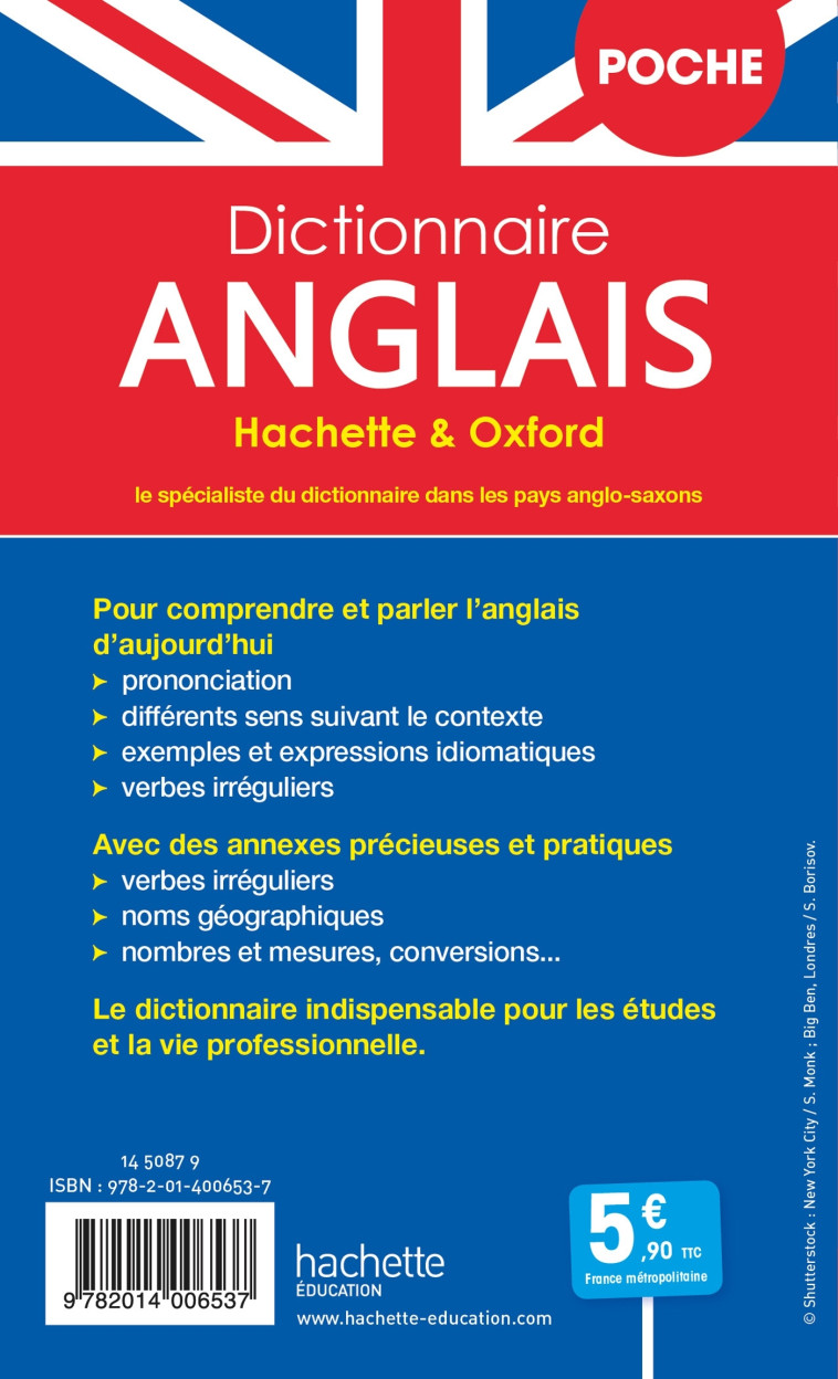 DICTIONNAIRE POCHE ANGLAIS - XXX - HACHETTE EDUC