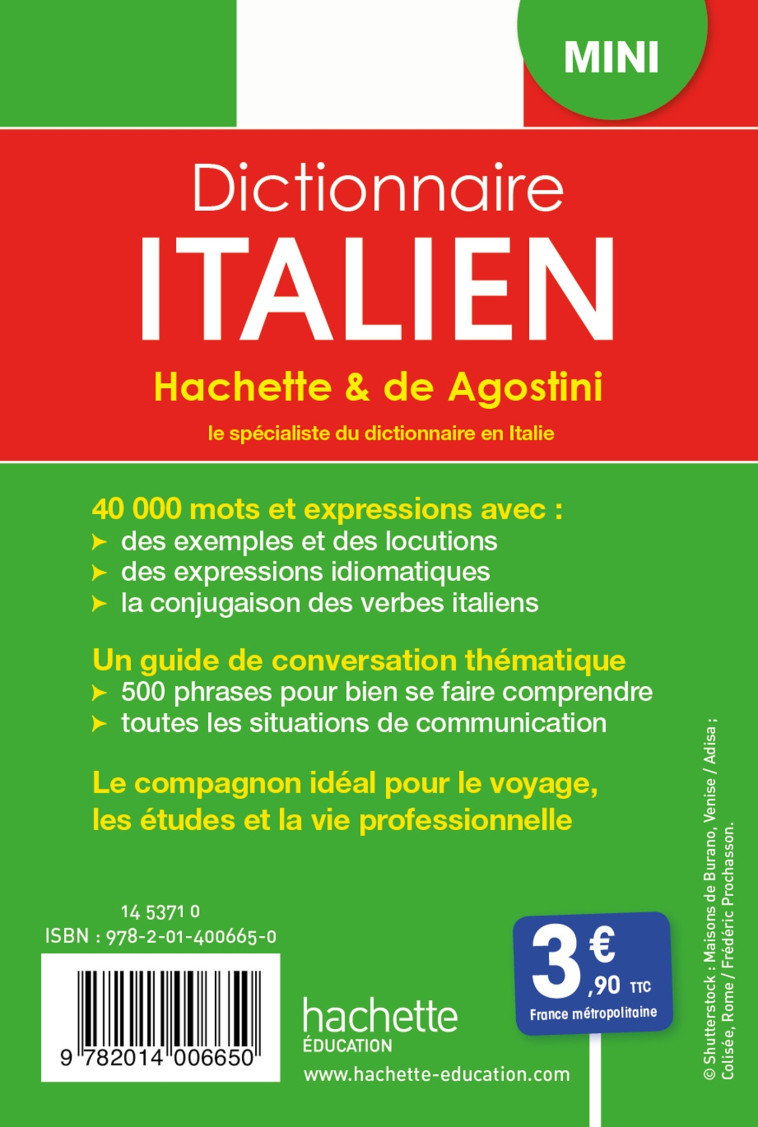 DICTIONNAIRE HACHETTE MINI ITALIEN - XXX - HACHETTE EDUC