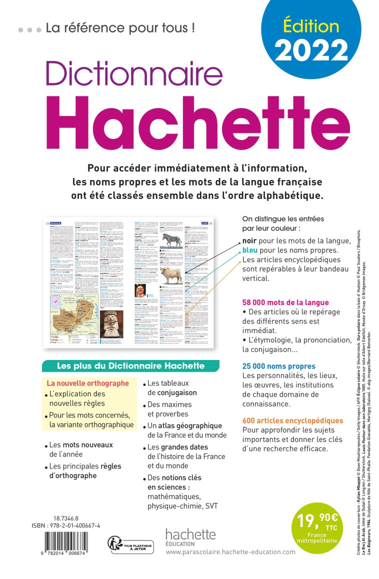 DICTIONNAIRE HACHETTE 2022 - GAILLARD BENEDICTE - HACHETTE EDUC