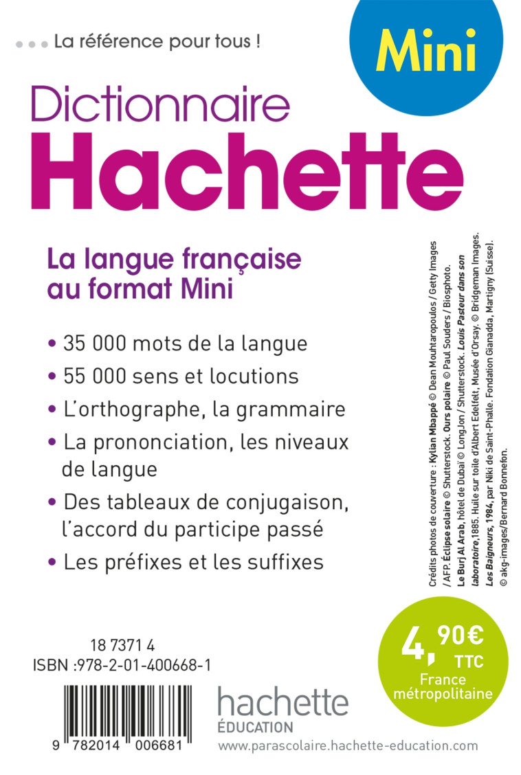 DICTIONNAIRE HACHETTE MINI - XXX - HACHETTE EDUC