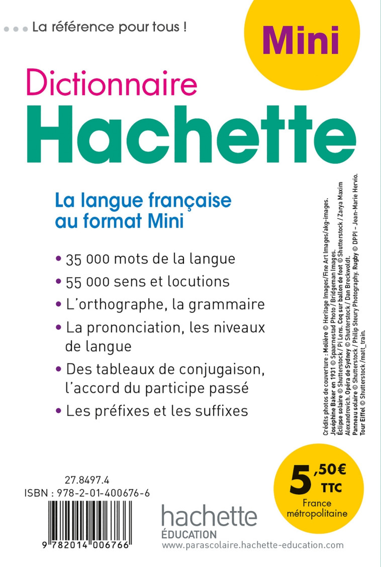 DICTIONNAIRE HACHETTE MINI 2022 - XXX - HACHETTE EDUC