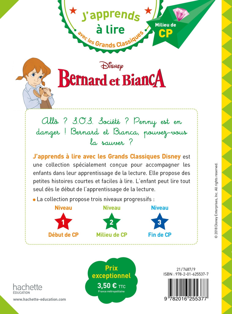 BERNARD ET BIANCA CP NIVEAU 2 - ALBERTIN ISABELLE - HACHETTE EDUC