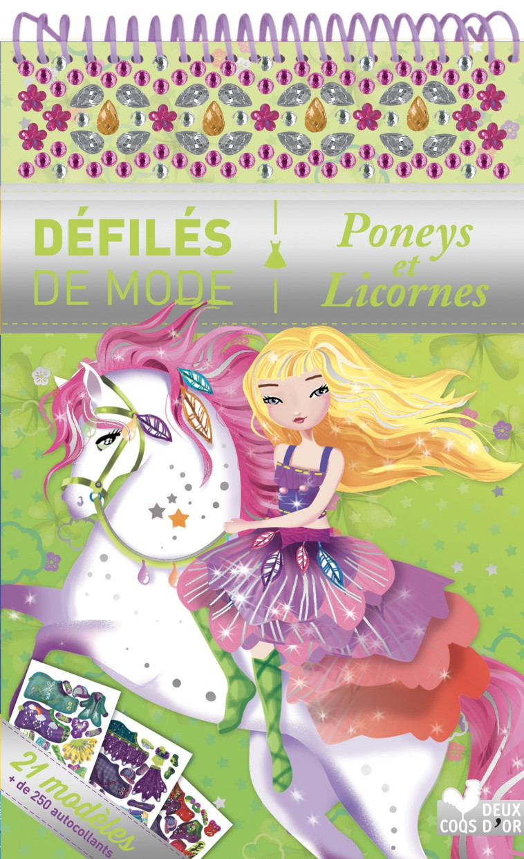 PONEYS ET LICORNES - BLOC A SPIRALES - ZILIZ ANNA - DEUX COQS D OR