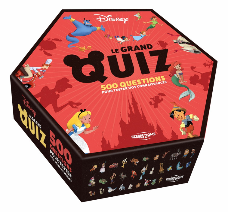 BOITE LE GRAND QUIZ DISNEY TOME 2 - 500 QUESTIONS POUR TESTER VOS CONNAISSANCES - AUMONT MARC - HACHETTE HEROES