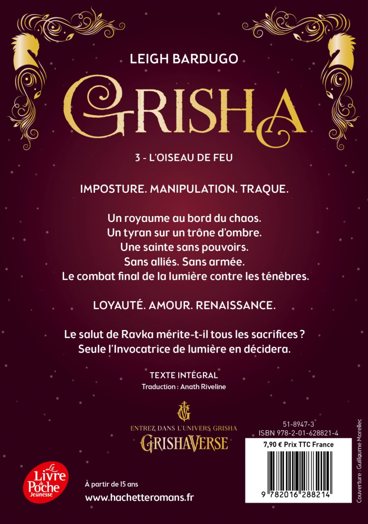 GRISHA T03 L'OISEAU DE FEU - BARDUGO LEIGH - POCHE JEUNESSE