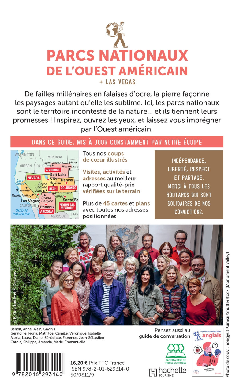 GUIDE DU ROUTARD PARCS NATIONAUX DE L'OUEST AMERICAIN 2022/23 - XXX - HACHETTE TOURI