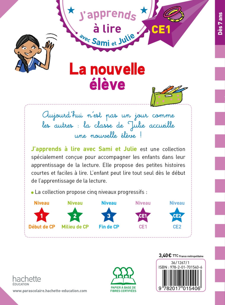 LA NOUVELLE ELEVE CE1 - MASSONAUD/BONTE - HACHETTE EDUC