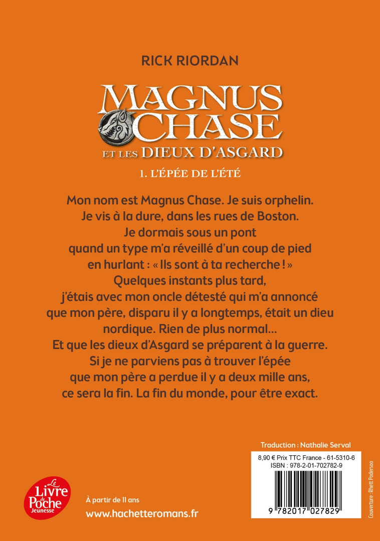 MAGNUS CHASE ET LES DIEUX D'ASGARD T01 - RIORDAN RICK - POCHE JEUNESSE