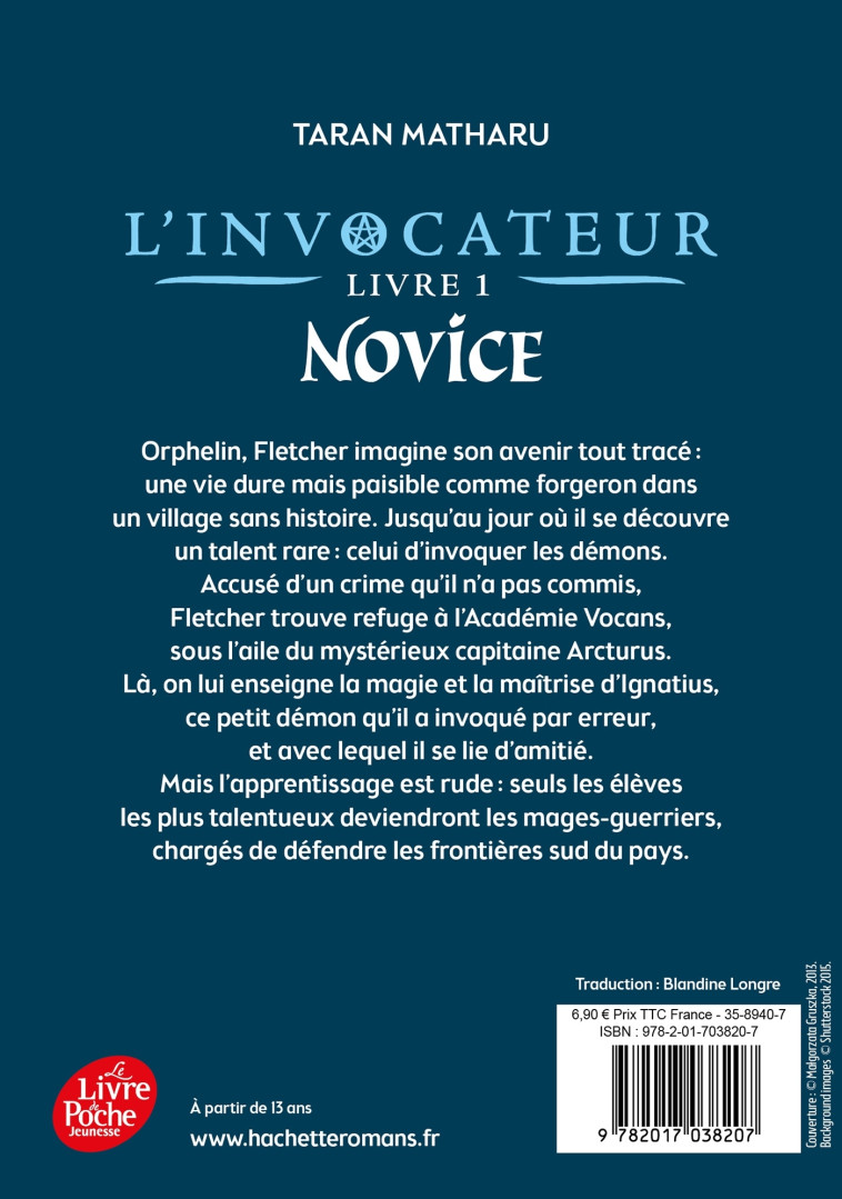 L'INVOCATEUR TI NOVICE - MATHARU TARAN - POCHE JEUNESSE