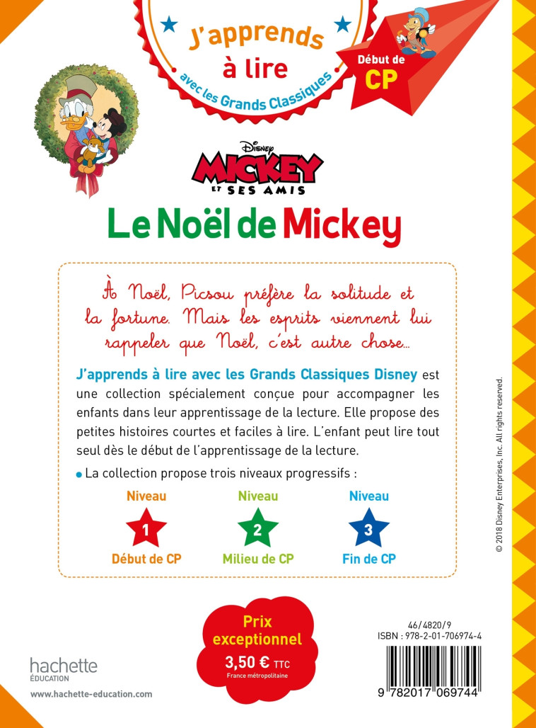 LE NOEL DE MICKEY CP NIVEAU 1 - ALBERTIN ISABELLE - HACHETTE EDUC