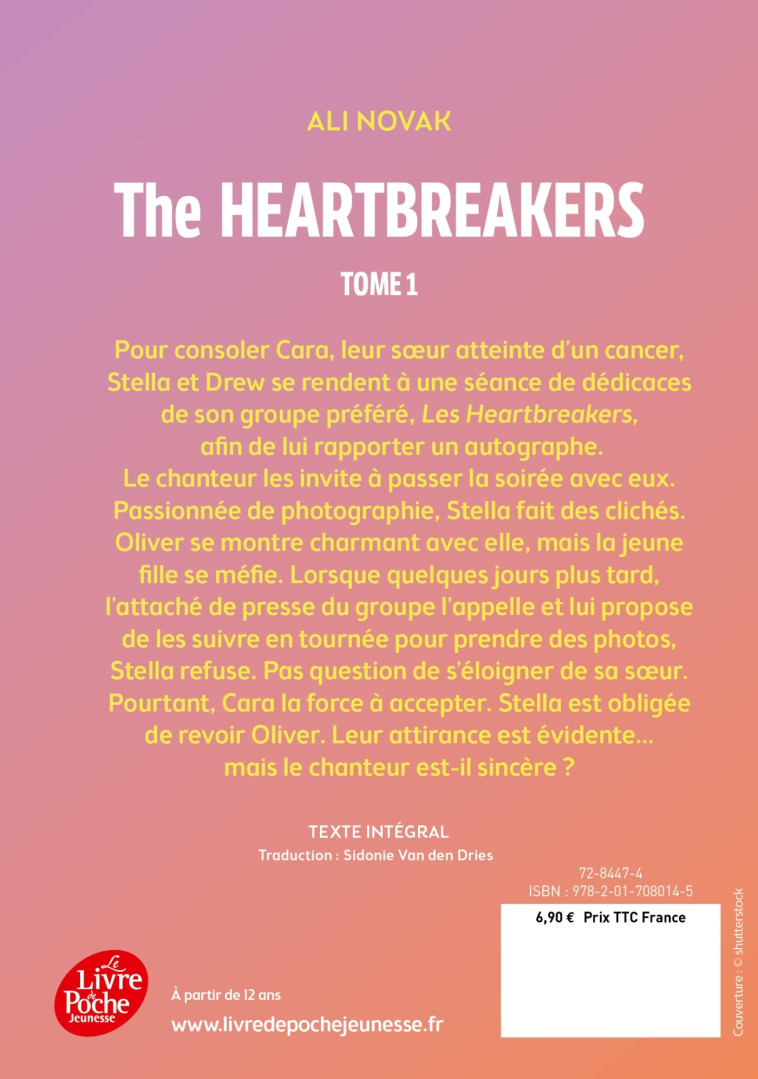 THE HEARTBREAKERS T01 - ALI NOVAK - POCHE JEUNESSE