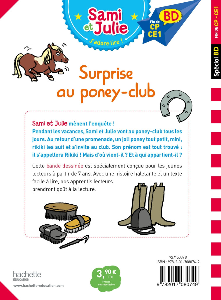 SAMI ET JULIE BD : SURPRISE AU PONEY CLUB ! - LEBRUN/AUDRAIN/BONTE - HACHETTE EDUC