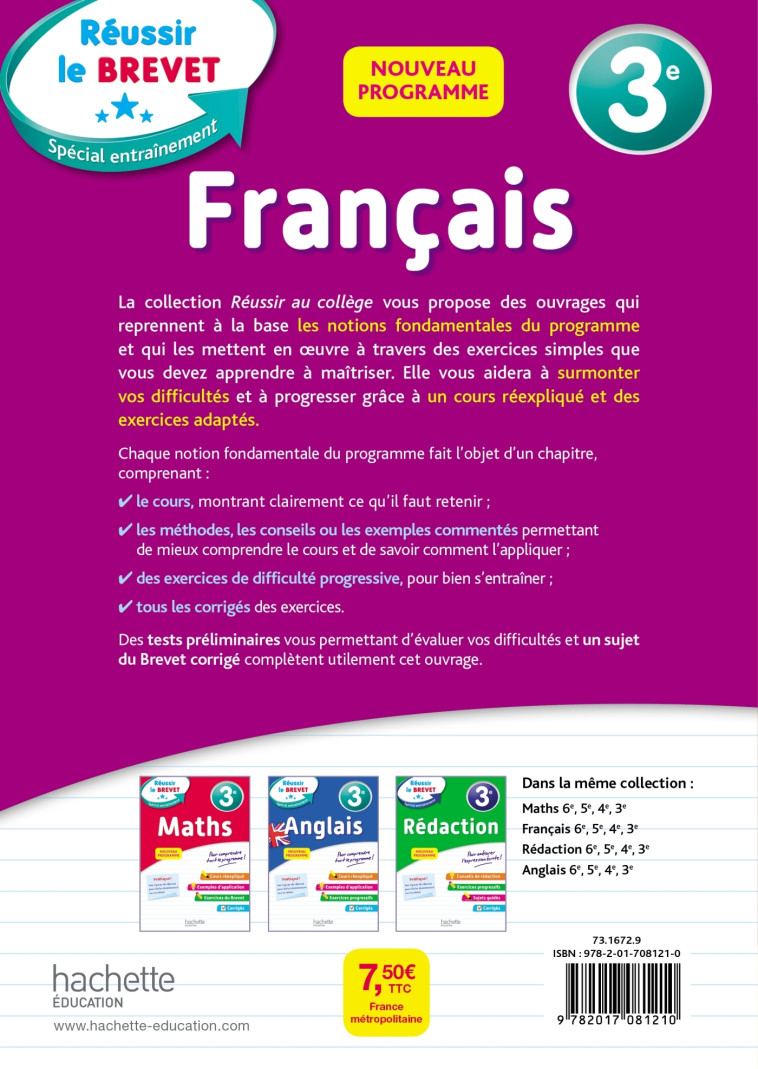 FRANCAIS 3E 2019 - LISLE ISABELLE - HACHETTE EDUC