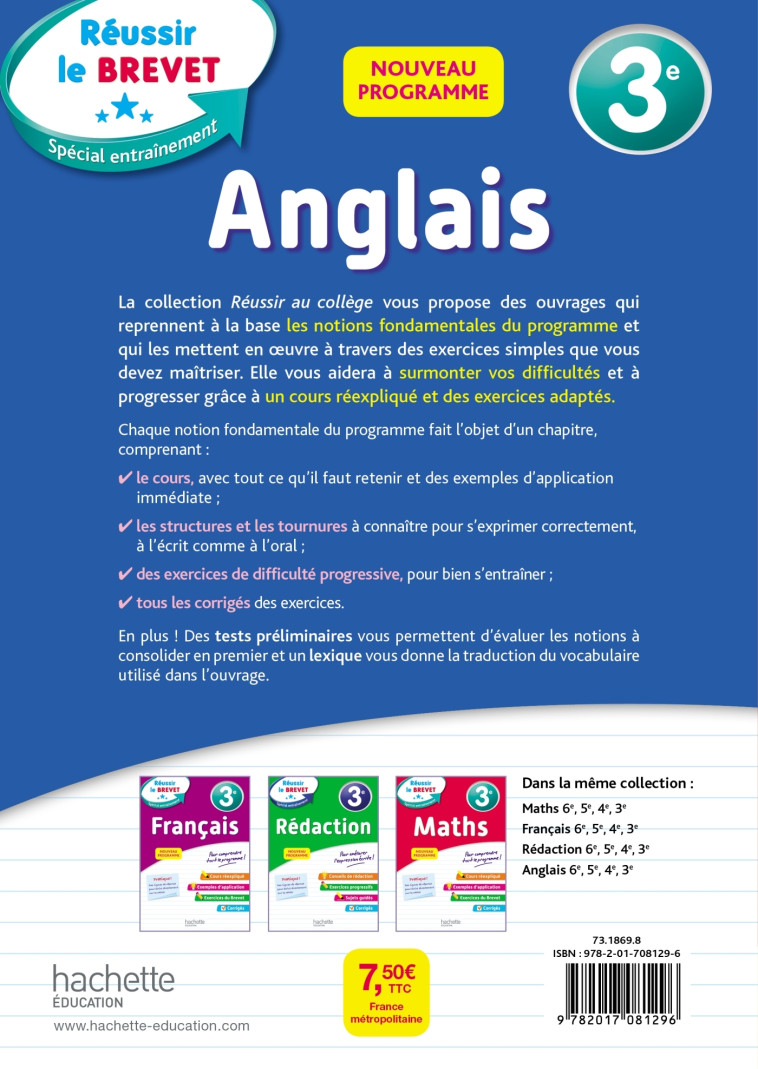 ANGLAIS 3E 2019 - MICHOUX ANDRE - HACHETTE EDUC