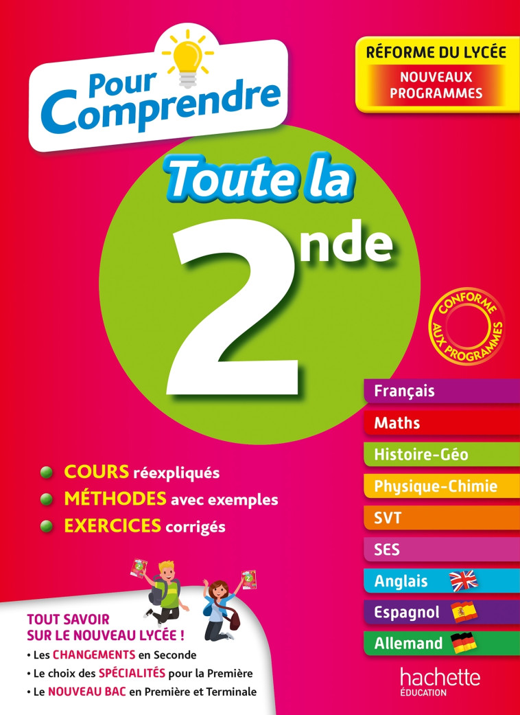 POUR COMPRENDRE TOUTES LES MATIERES 2NDE 2019 - XXX - HACHETTE EDUC