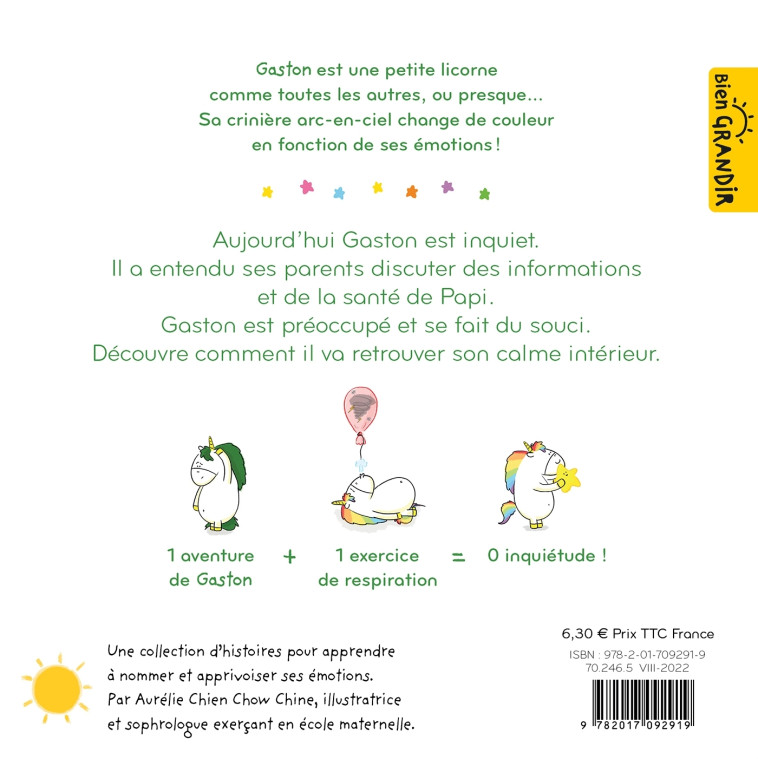 LES EMOTIONS DE GASTON JE SUIS INQUIET - CHIEN CHOW CHINE A. - HACHETTE ENFANT