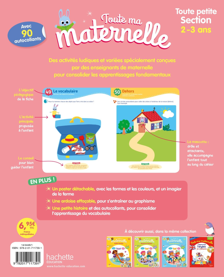 TOUTE MA MATERNELLE- TOUTE PETITE SECTION 2-3 ANS - MARCEL CAROLINE - HACHETTE EDUC