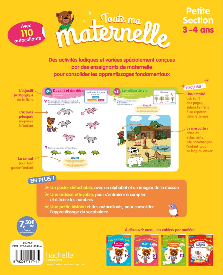 TOUTE MA MATERNELLE- PETITE SECTION 3-4 ANS - BLANDINO GUY - HACHETTE EDUC