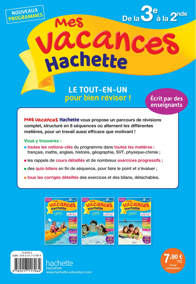 MES VACANCES HACHETTE 3E/2NDE - SUSSEL/FAUVERGUE - HACHETTE EDUC