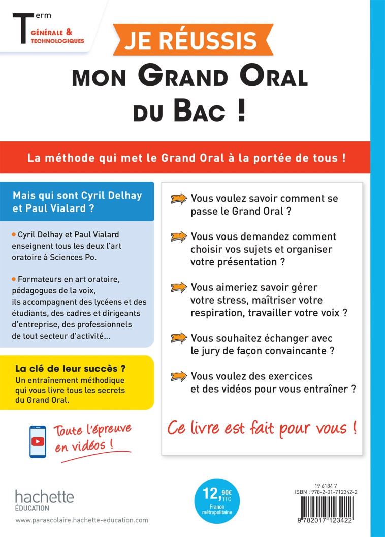 JE REUSSIS MON GRAND ORAL DU BAC - DELHAY/VIALARD - HACHETTE EDUC