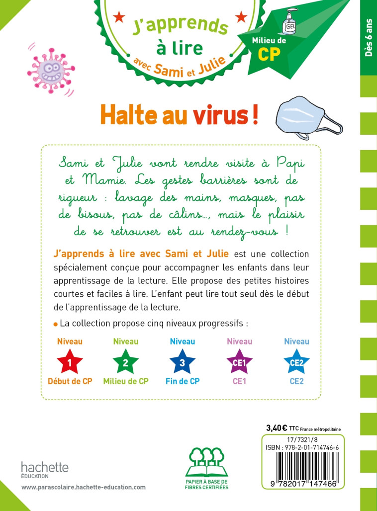 HALTE AU VIRUS CP NIVEAU 2 - MASSONAUD/BONTE - HACHETTE EDUC