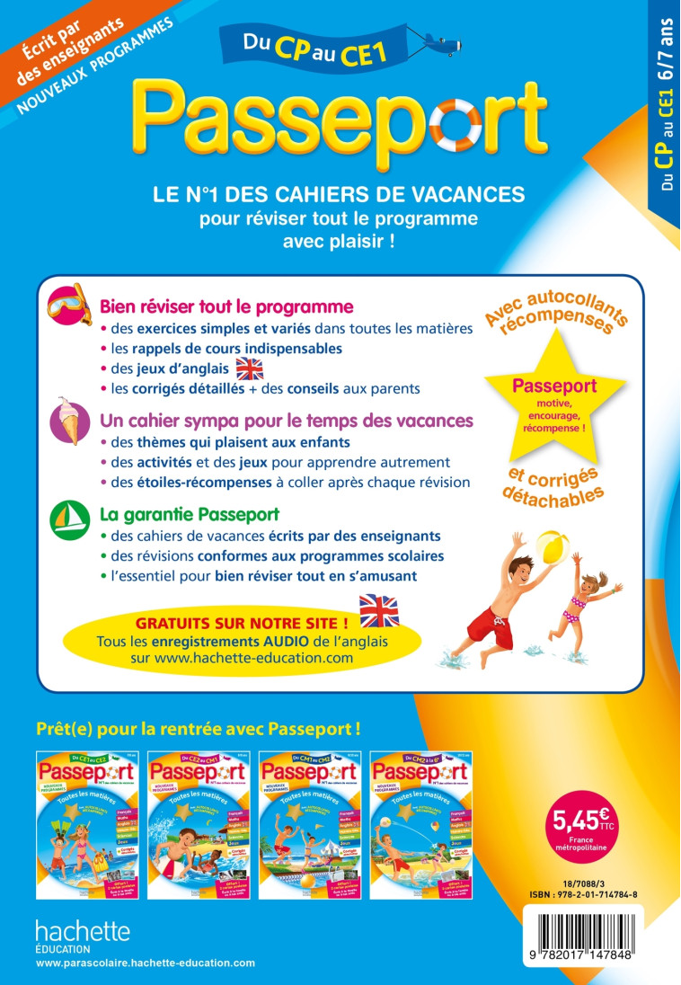 PASSEPORT DU CP AU CE1 - BOURGOUINT/PRESSE - HACHETTE EDUC