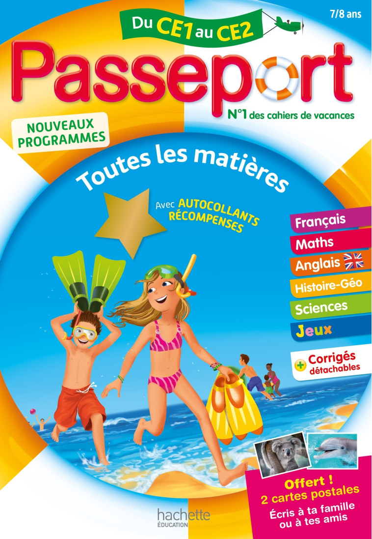 PASSEPORT DU CE1 AU CE2 - BESSIERES/KNOWLES - HACHETTE EDUC