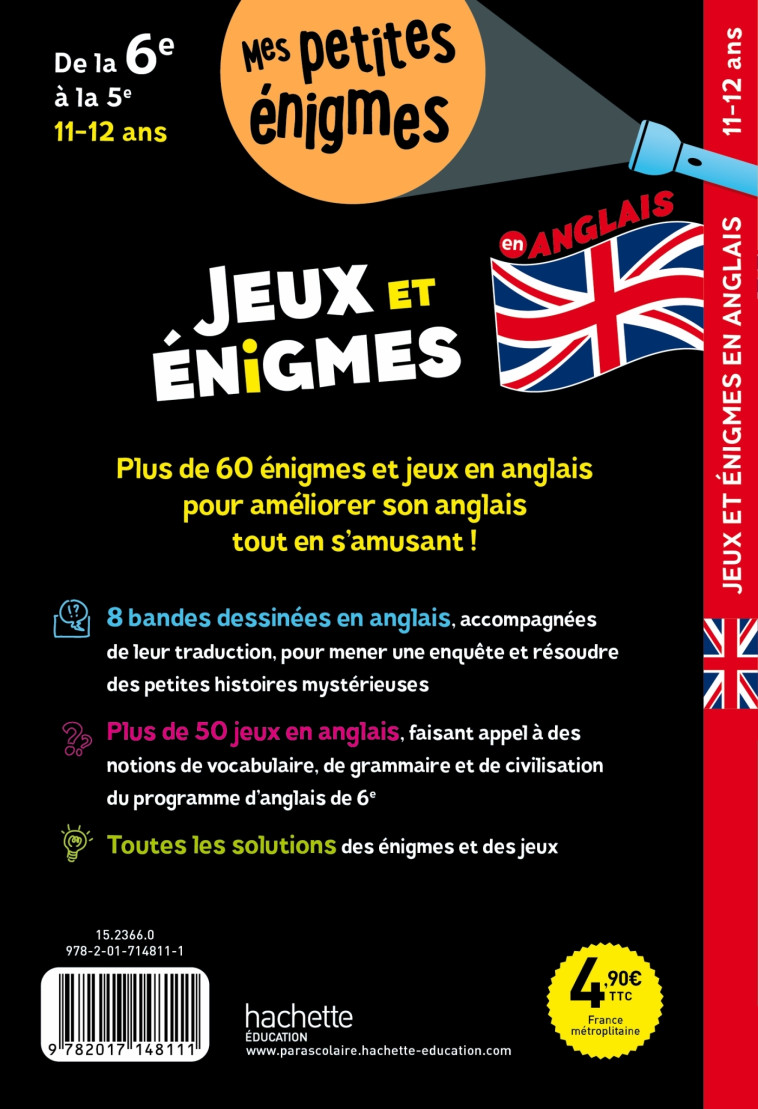 JEUX ET ENIGMES EN ANGLAIS DE LA 6E A LA 5E - LE MAY JOANNA - HACHETTE EDUC