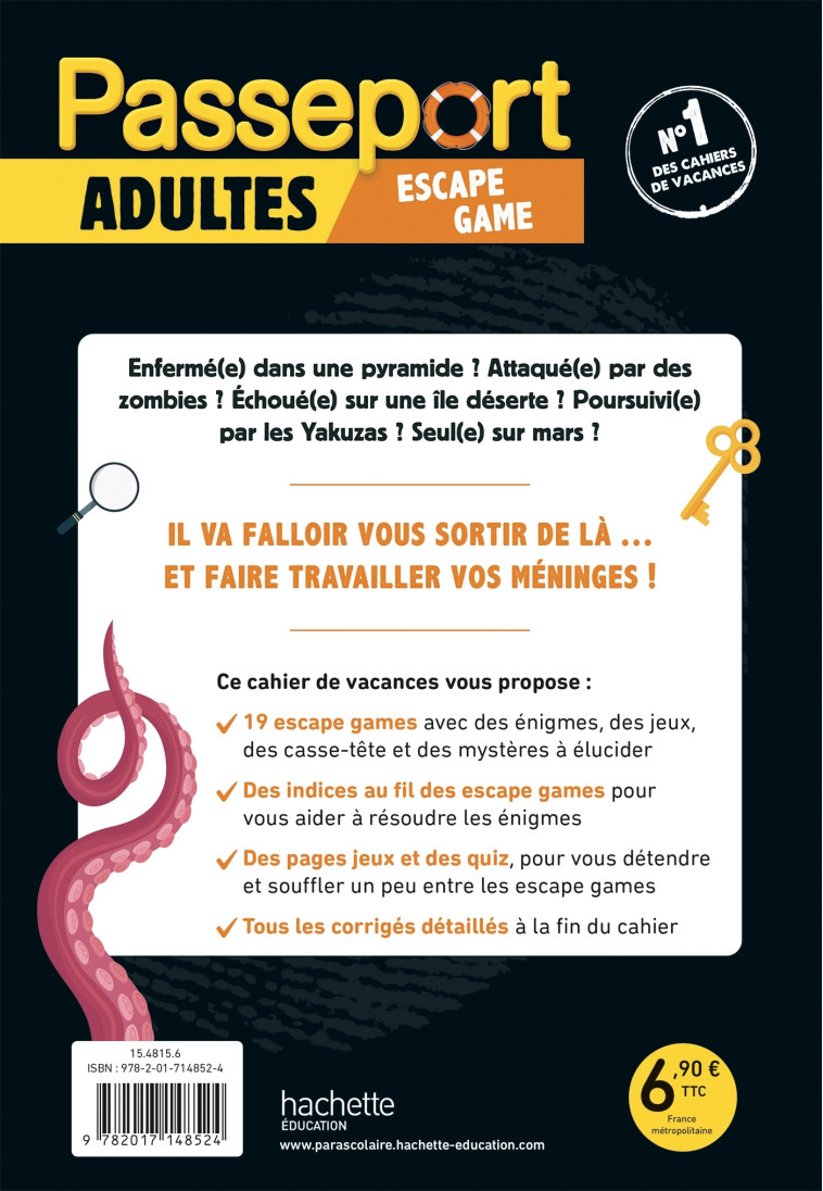 PASSEPORT ADULTES SPECIAL ESCAPE GAMES - LEBRUN/AUDRAIN - HACHETTE EDUC