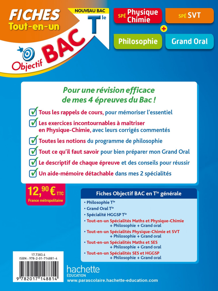 MES 4 EPREUVES DU BAC FICHES TLE 2021 SPECIALITE PC/SVT/PHILO/ORAL - LISLE/GARANDEAU - HACHETTE EDUC