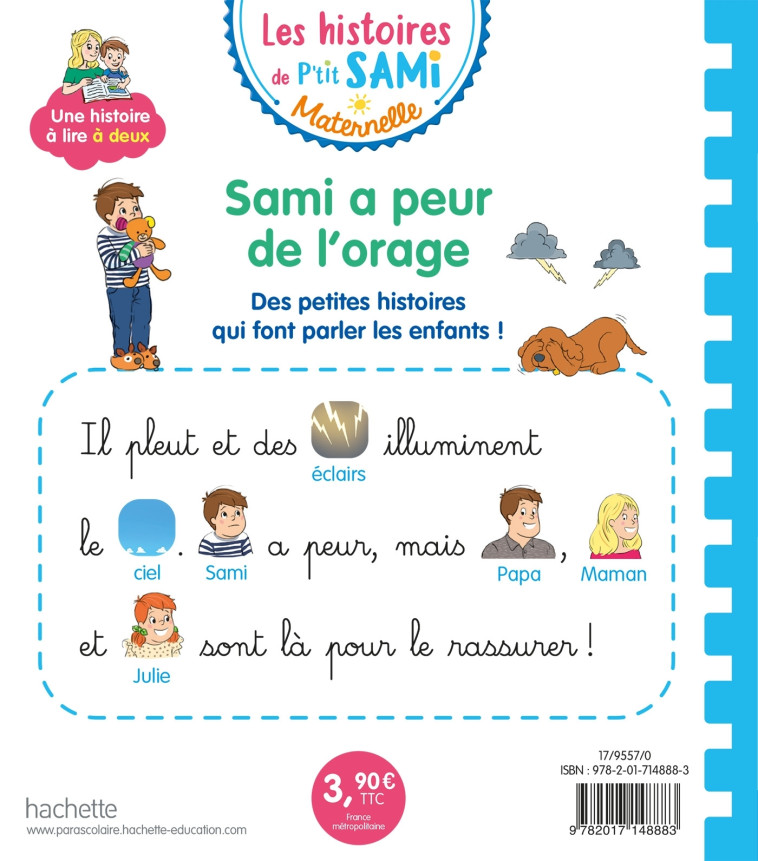 SAMI A PEUR DE L'ORAGE - DE MULLENHEIM/BOYER - HACHETTE EDUC