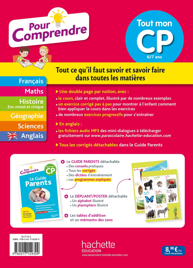 POUR COMPRENDRE TOUT MON CP 2021 - BODEAU/CHATELAIN - HACHETTE EDUC