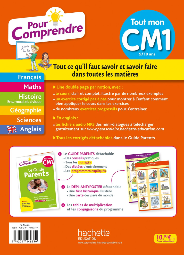 POUR COMPRENDRE TOUT MON CM1 2021 - BREMONT/CHATELAIN - HACHETTE EDUC