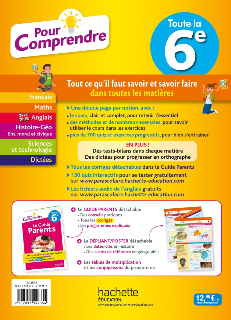 POUR COMPRENDRE TOUTE LA 6E 2021 - BLANC/MICHOUX/LISLE - HACHETTE EDUC