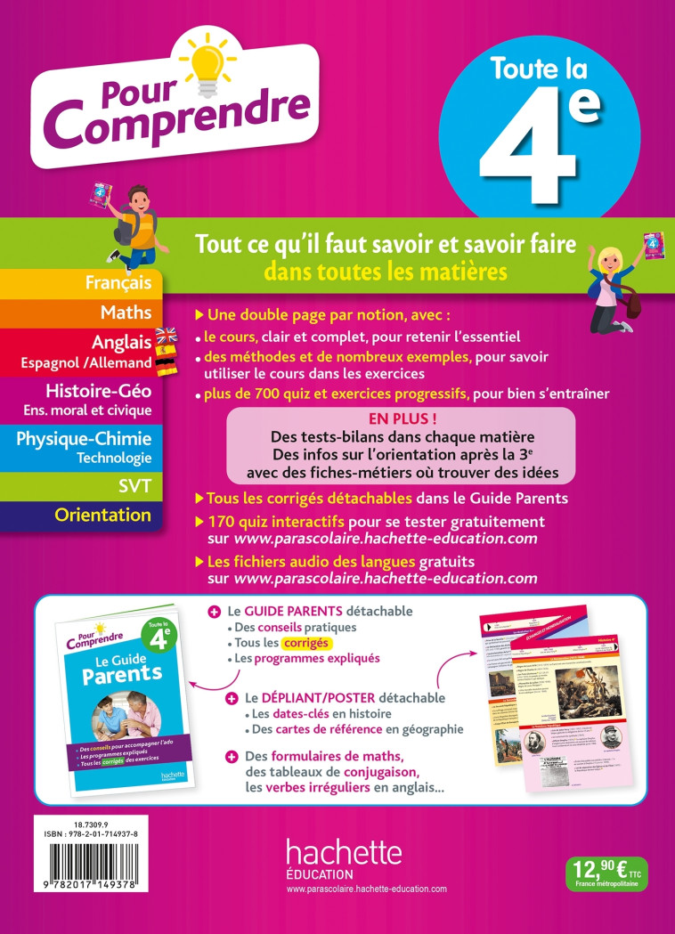 POUR COMPRENDRE TOUTE LA 4E 2021 - LISLE/OTTEVAERE/RIEU - HACHETTE EDUC