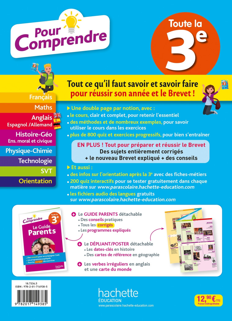 POUR COMPRENDRE TOUTE LA 3E 2021 - LISLE/JACQUEROUD - HACHETTE EDUC