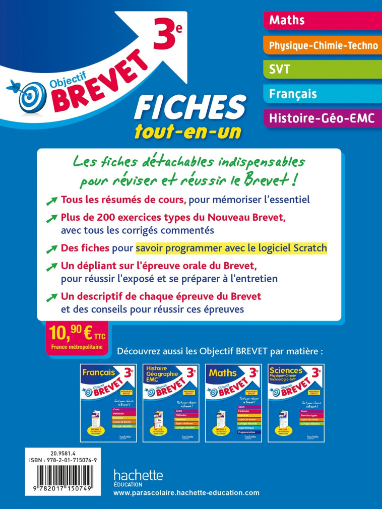 BREVET TEU FICHES DETACHABLES 2022 - CLAMART/DESSAINT - HACHETTE EDUC