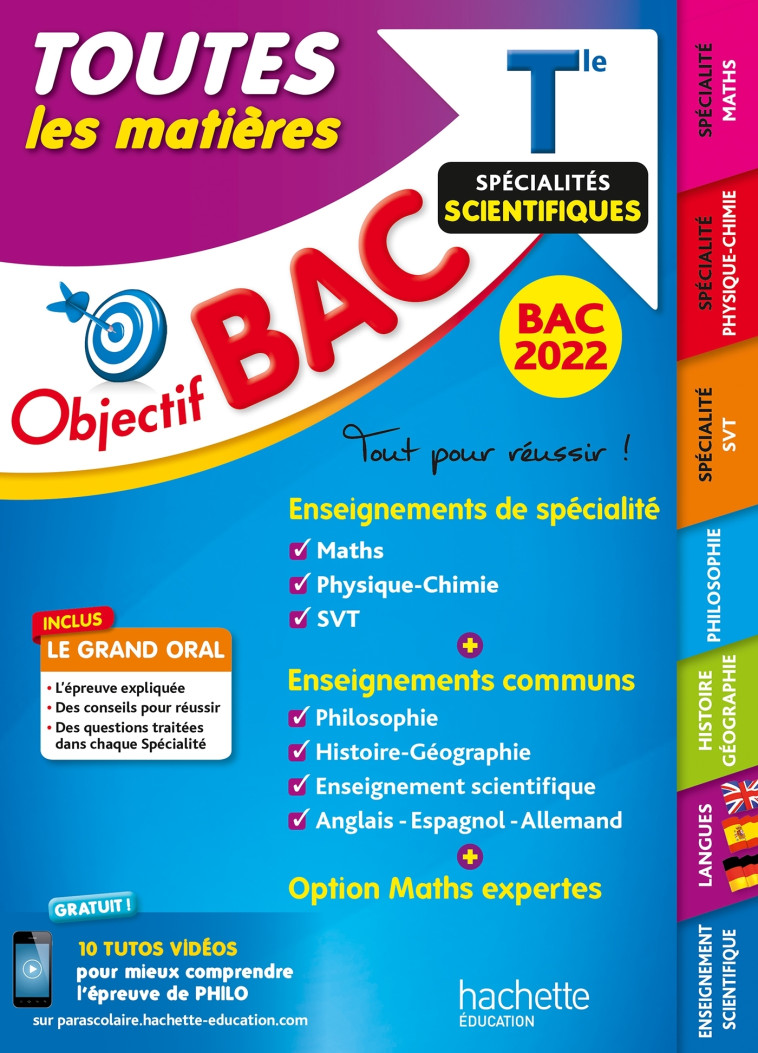 TOUTES LES MATIERES TLE SPECIALITES SCIENT IFIQUES BAC 2022 - ROUSSEAU/SALAUN - HACHETTE EDUC