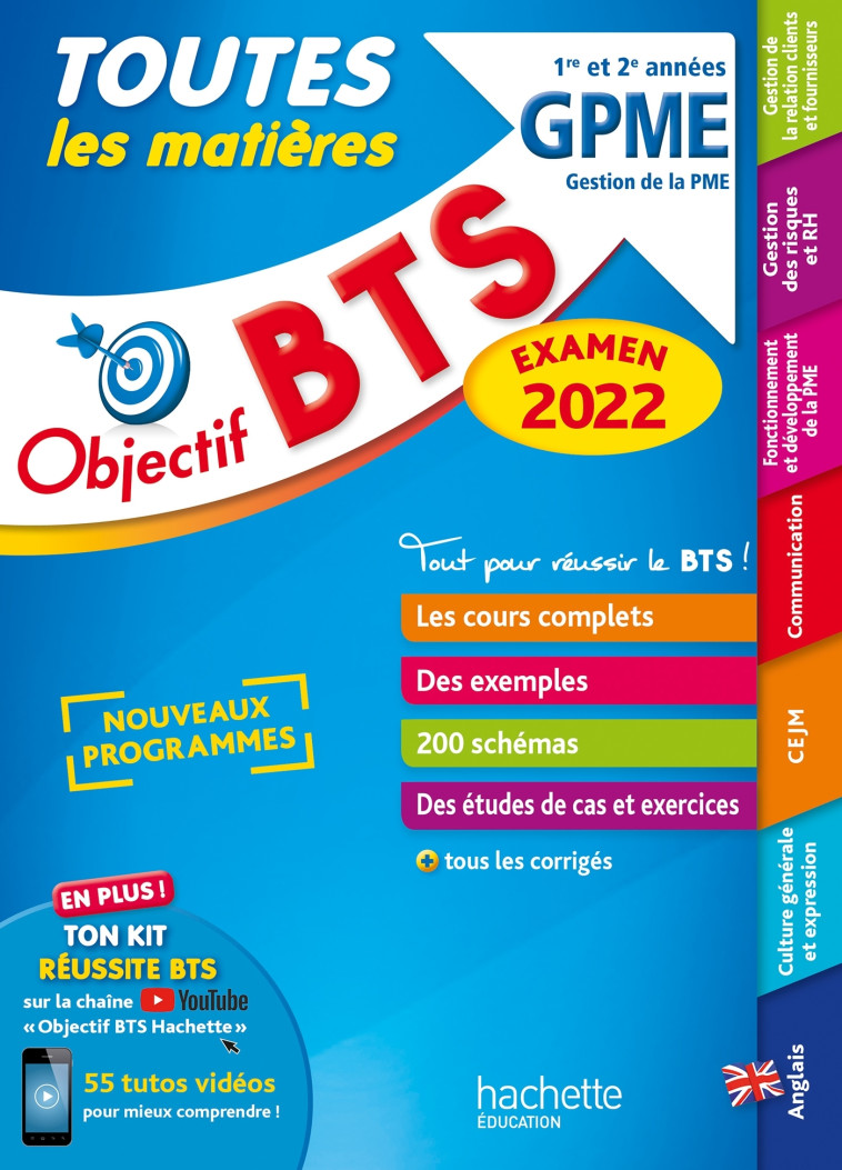 TOUTES LES MATIERES BTS GPME 1E ET 2E ANNEE EXAMEN 2022 - THEDIE/TORRES VERA - HACHETTE EDUC